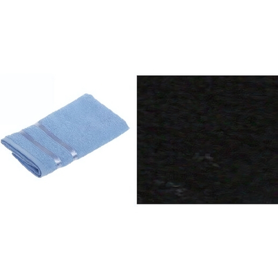 Полотенце махровое 70*140см «LUNA» цвет черный 10650 плотность 360гр/м2 с петелькой-подвесом