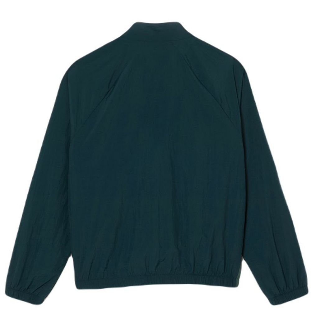 Детская теннисная толстовка Lacoste Recycled Fiber Colourblock Zipped Jacket - green/flashy yellow/white/dark green