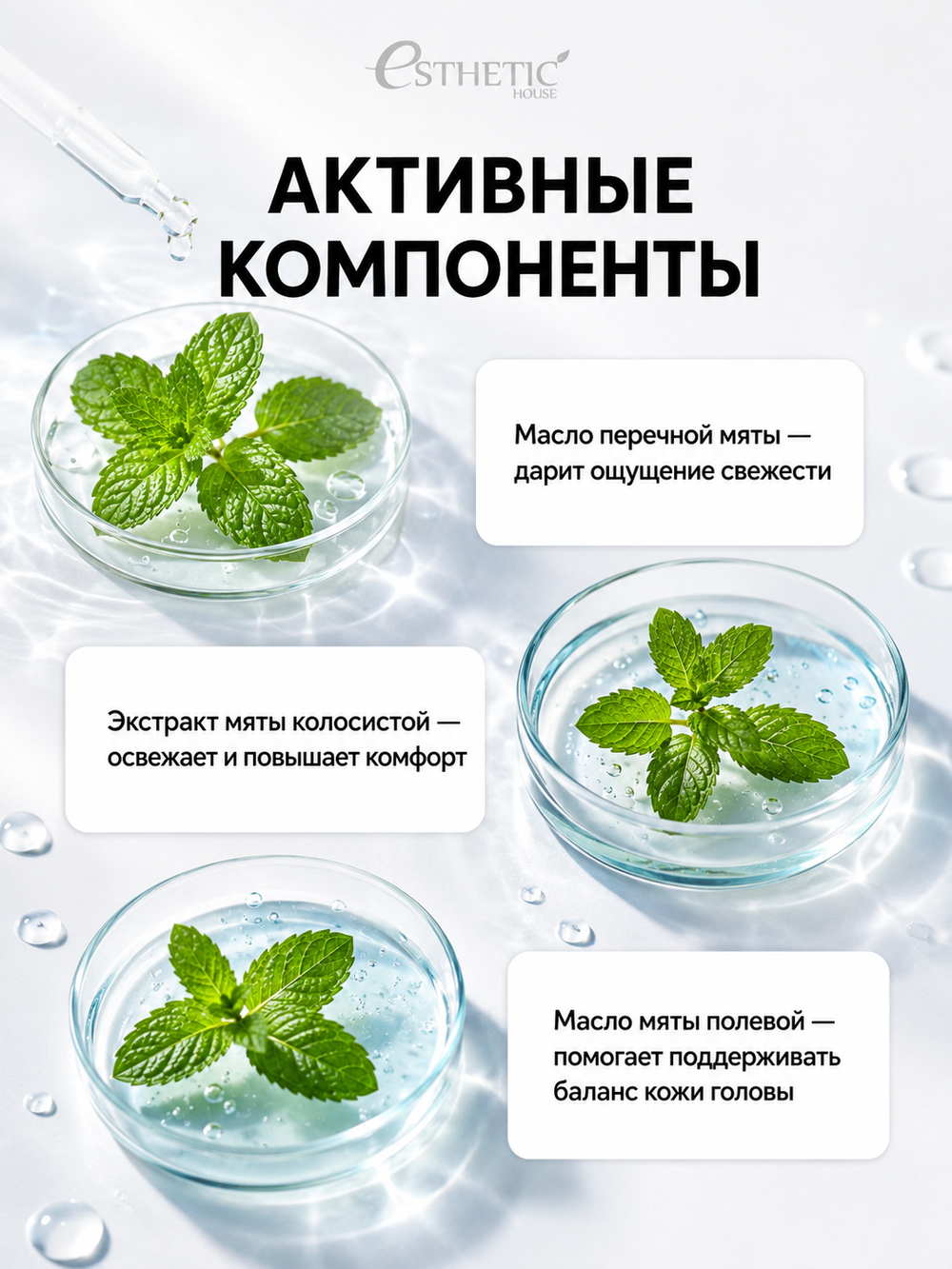 [ESTHETIC HOUSE] Шампунь для волос ОХЛАЖДАЮЩИЙ CP-1 Head Spa Cool Mint Shampoo, 500мл