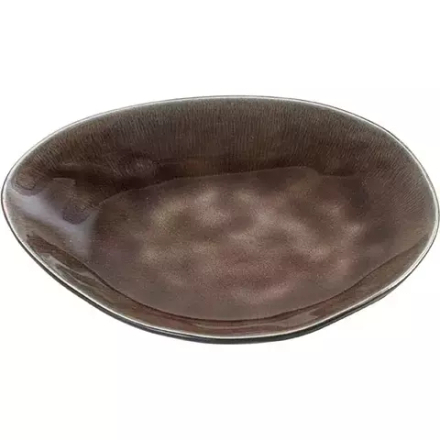 Тарелка «Пьюр» овальная керамика ,L=15,B=12см коричнев