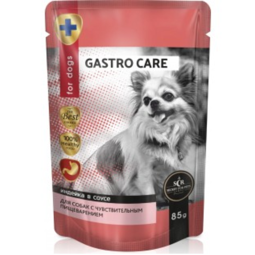 Влажный корм для собак Gastro Care индейка в соусе 85 гр