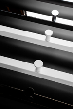 Полотенцесушитель электрический 2-трубы квадратный Matt White