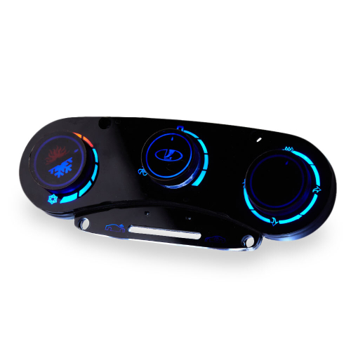 Ручки управления блоком отопителя для лада гранта  с синей подсветкой