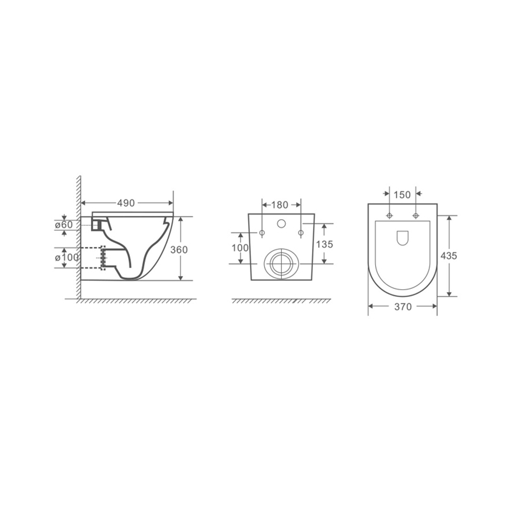 Комплект подвесной безободковый унитаз Azario Grado AZ-8010-1000+AZ-0046N с микролифтом + система инсталляции без кнопки смыва