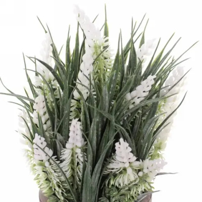 Цветок искусственный «Прованс» 9*9*17см в горшке цвет белый 6/4