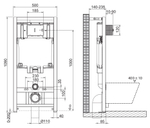 Инсталляция для подвесного унитаза BelBagno BB002-80/BB009-MR-BIANCO с панелью смыва, белый глянцевый