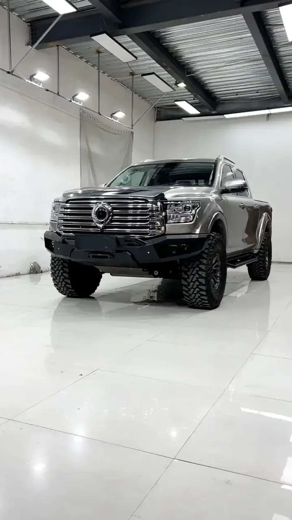 Силовой бампер с защитой картера и порогами для GWM Poer KingKong 2023+ Great Wall Motor Поэр Кинг Конг стальной бампер защита