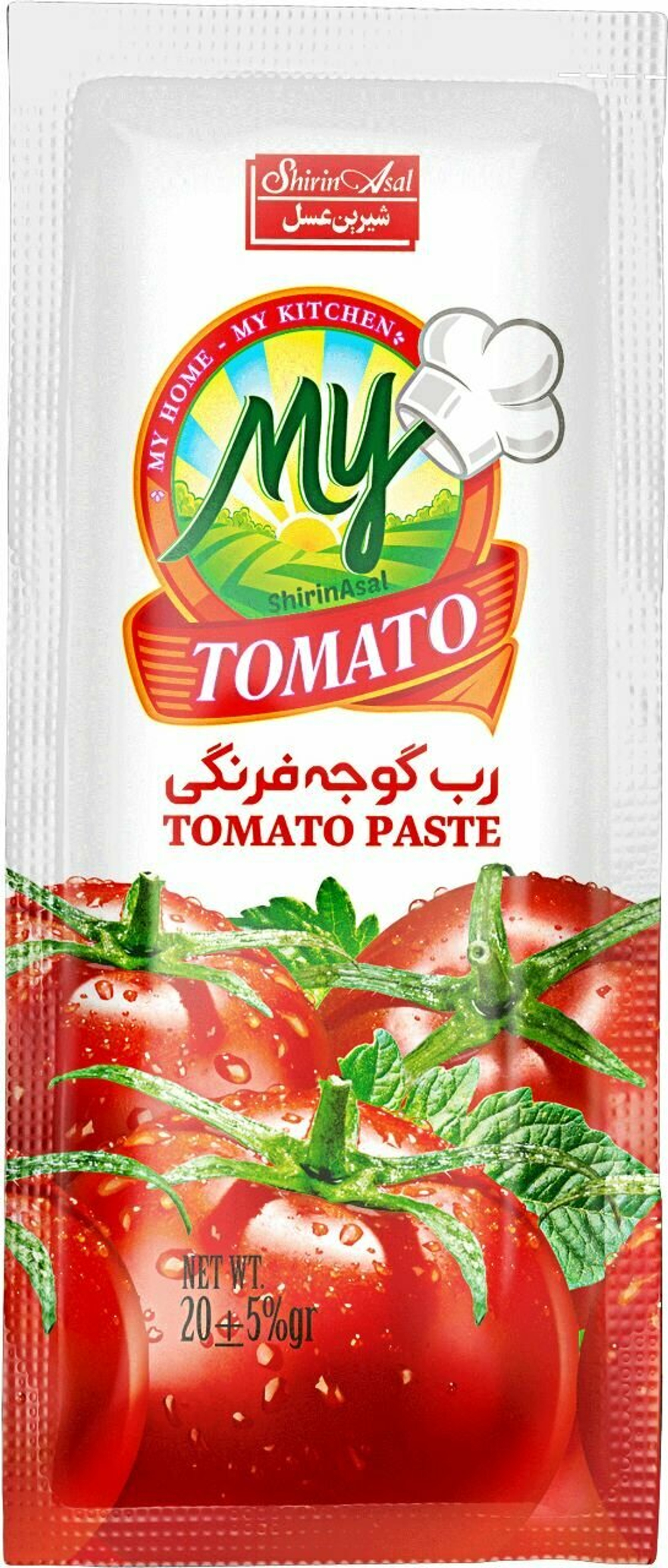 Новинка 2024 г.Халал Томатная паста, 70 грамм , My Tomato, дой-пакет 5шт. в заказе Иран