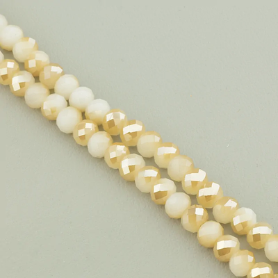 Нитка Чешский хрусталь 42 см. 8 мм. (Без замка) - Бежевая