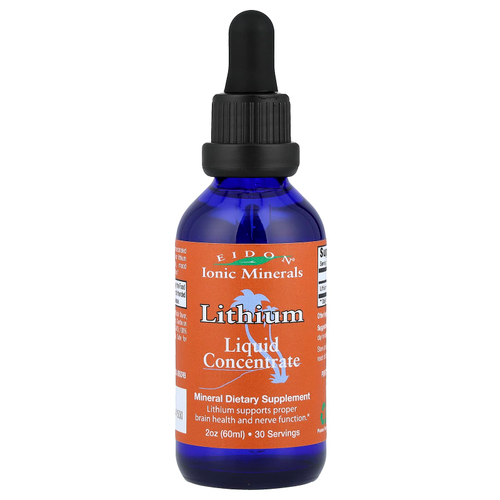 Eidon Ionic Minerals, литий, жидкий концентрат, 60 мл (2 унции)