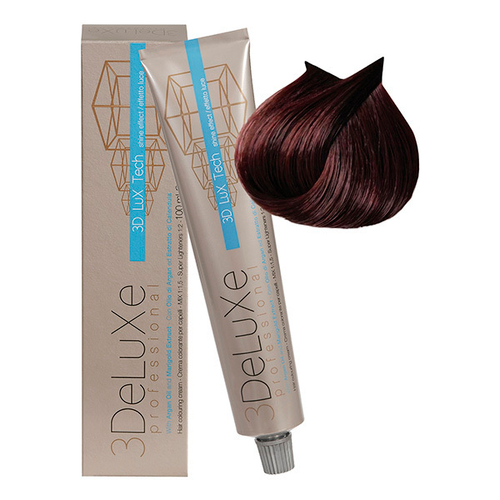 Стойкая крем-краска для волос Оттенок 5.62 Светло-каштановый фиолетово-красный 3DeLuXe 100мл