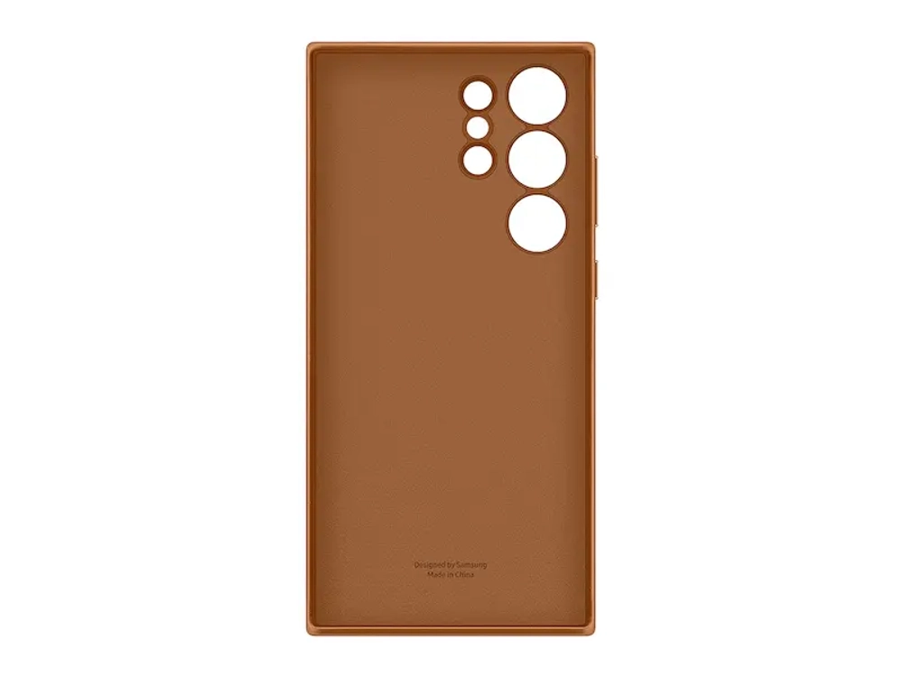 Чехол-накладка Samsung Leather Case для Galaxy S23 Ultra натуральная кожа (Camel) (EF-VS918LAEGWW)
