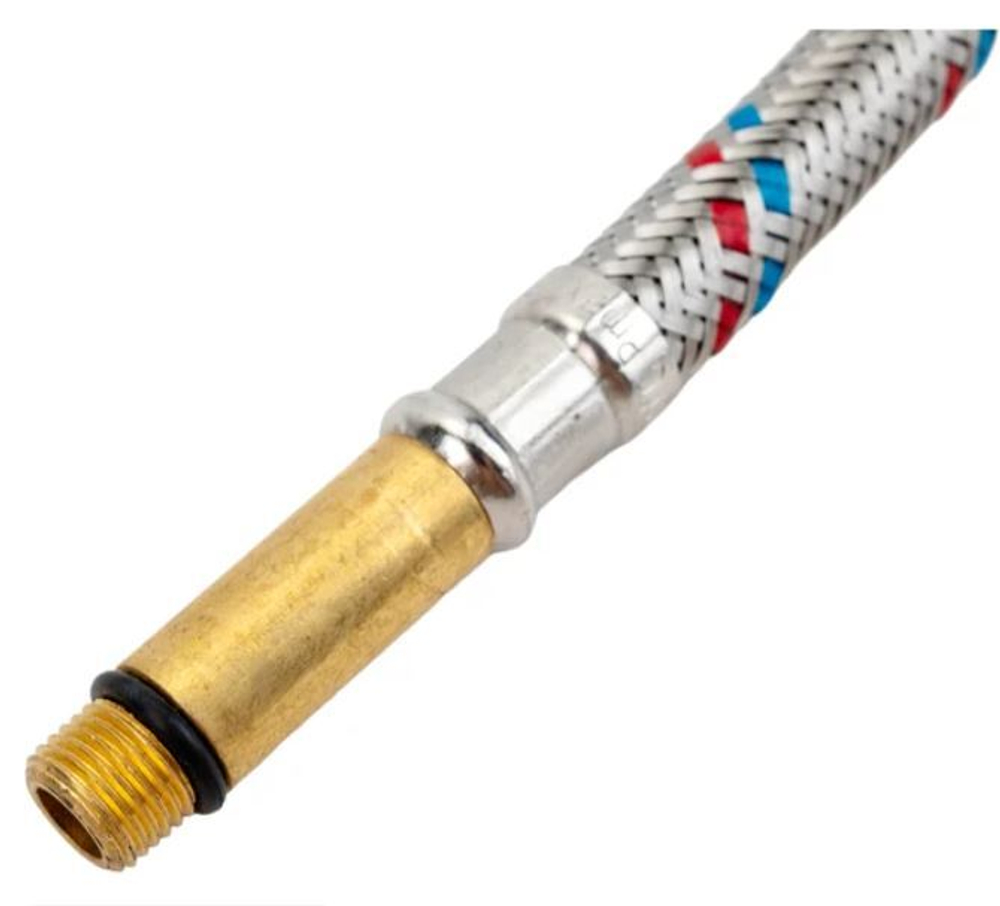 AV Engineering Гибкая подводка для воды штуцер М10 длинный - гайка 1/2" 80 см