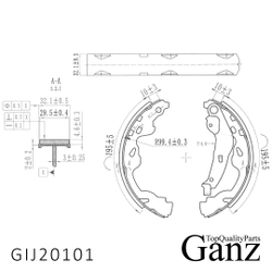 Колодки барабанные BYD Flyer GANZ GIJ20101