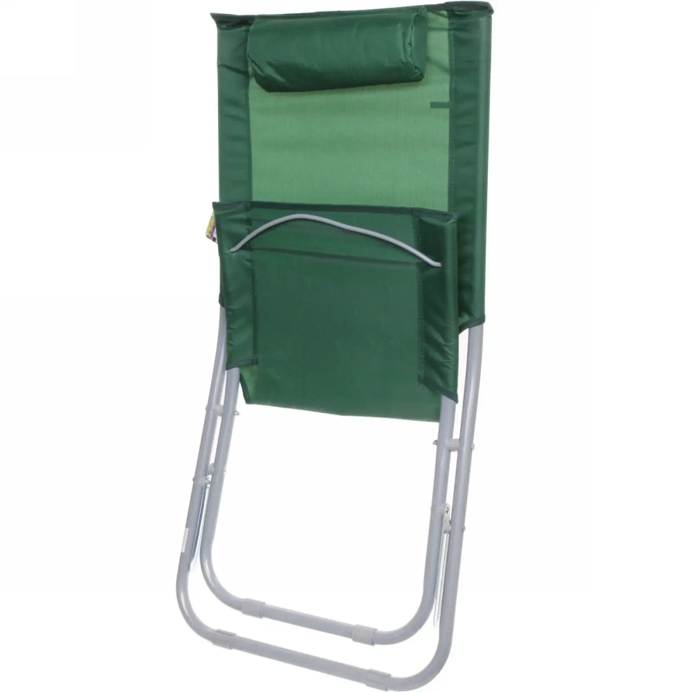 Шезлонг 47*80см «Мальта» с подголовником, зеленый ДоброСад