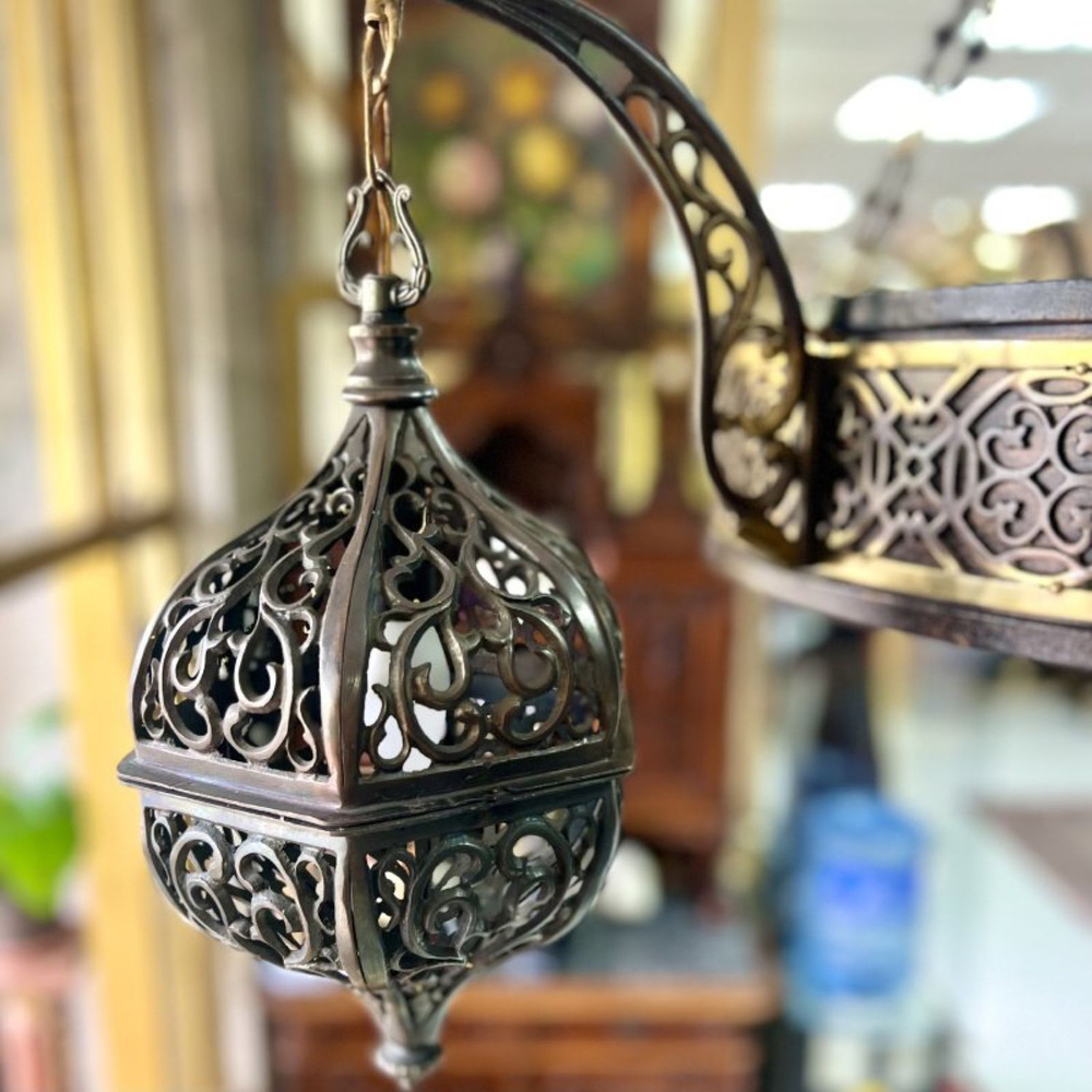 Винтажная люстра 3-х рожковая