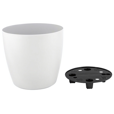 Горшок с дренажной вставкой InGreen Vienna D250мм, 9л, круглый, белоснежный жасмин