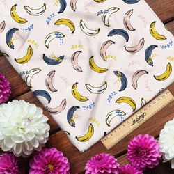 Ткань флис разноцветные бананы