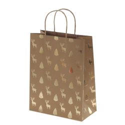 GAEM Пакет подарочный (бумага 210г/м2, блок 12шт), L24 W12 H31 см, 4в.