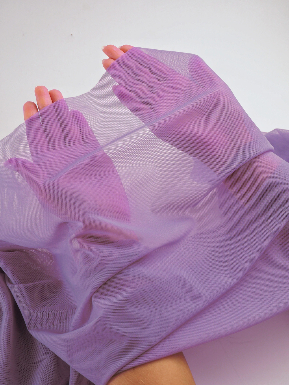 Сетка эластичная яркая лаванда (Турция) отрезом 75х50 см