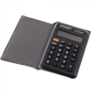 Калькулятор Alingar 8 разрядов, 60*95*10 мм, "CT-210N", черный