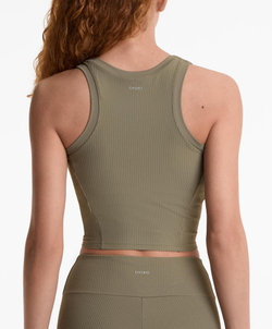 Oysho Майка Comfortlux в рубчик, светлый хаки