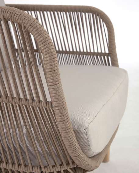 Уличное кресло Catalina, бежевый корд, массив акации