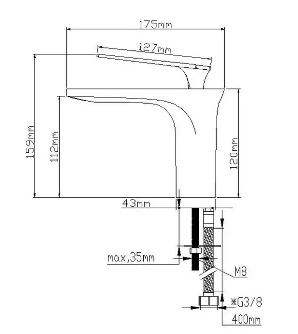 Смеситель NT1701НN BRINO H