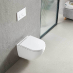 Унитаз подвесной Tornado Bien VT1-51T безободковый, цвет белый, ультратонкое soft-close сиденье