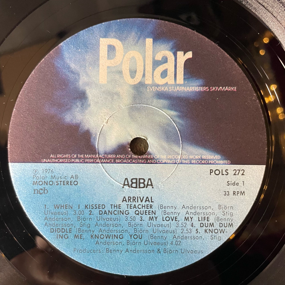 Винтажная виниловая пластинка LP ABBA АББА Прибытие Arrival (Швеция 1976)
