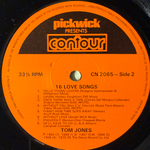 Tom Jones ‎– 16 Love Songs (Англия 1983г.) Т