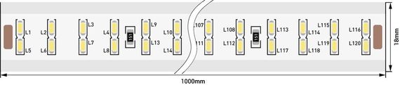 Светодиодная влагозащищенная лента SWG 20W/m 240LED/m 3014SMD холодный белый 50M 001756