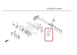 24211-KZZ-900. Вилка Л КПП Honda CRF250L, CBR250, CBR300. FORK, L. GEARSHIFT