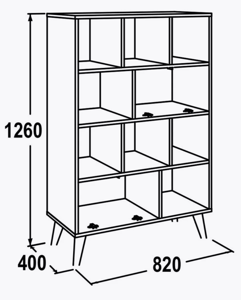 Стеллаж Омега-3 дуб золотистый/белый
