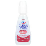 Clear Eyes, Максимальное снятие покраснения, Глазные капли лубриканта / снятия покраснения, 0,5 жидких унций (15 мл)