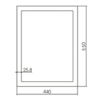 Зеркало MIXLINE "Магнат" серебро 440*550 (ШВ)  (полистирол) багетная рама