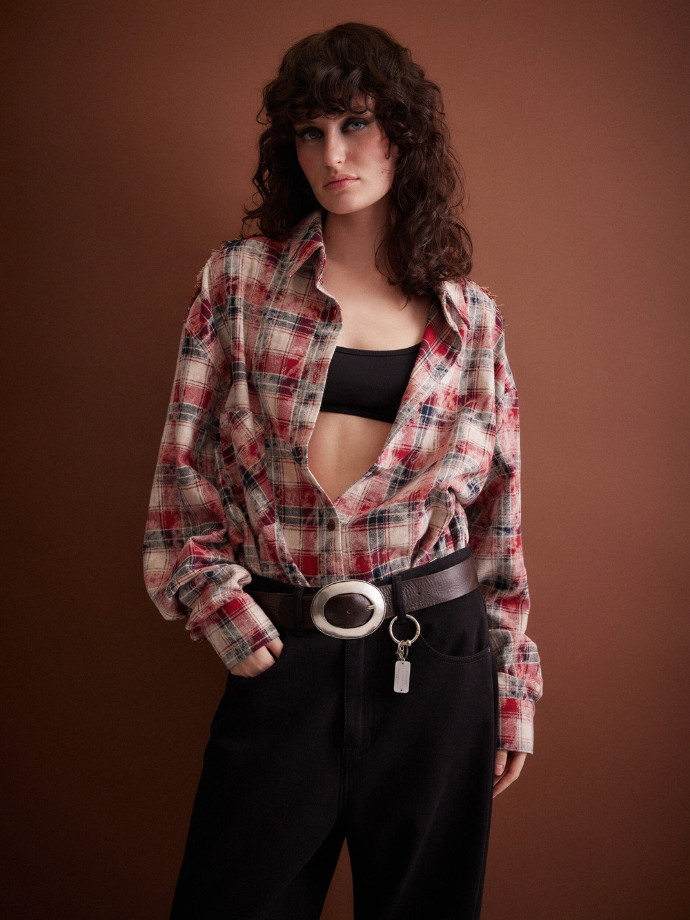 Рубашка Grunge, красная