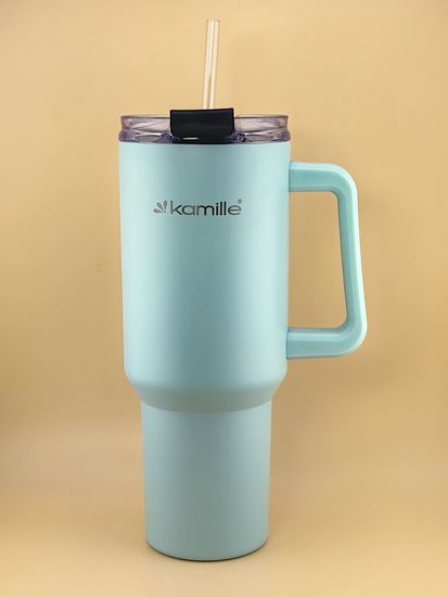 Термокружка 1,2 л. из нержавеющей стали Kamille KM 2175 с трубочкой