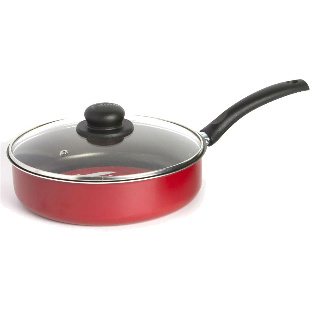 Сотейник 26см «Blaze» клепаная ручка, со стеклянной крышкой Jbze-326-11