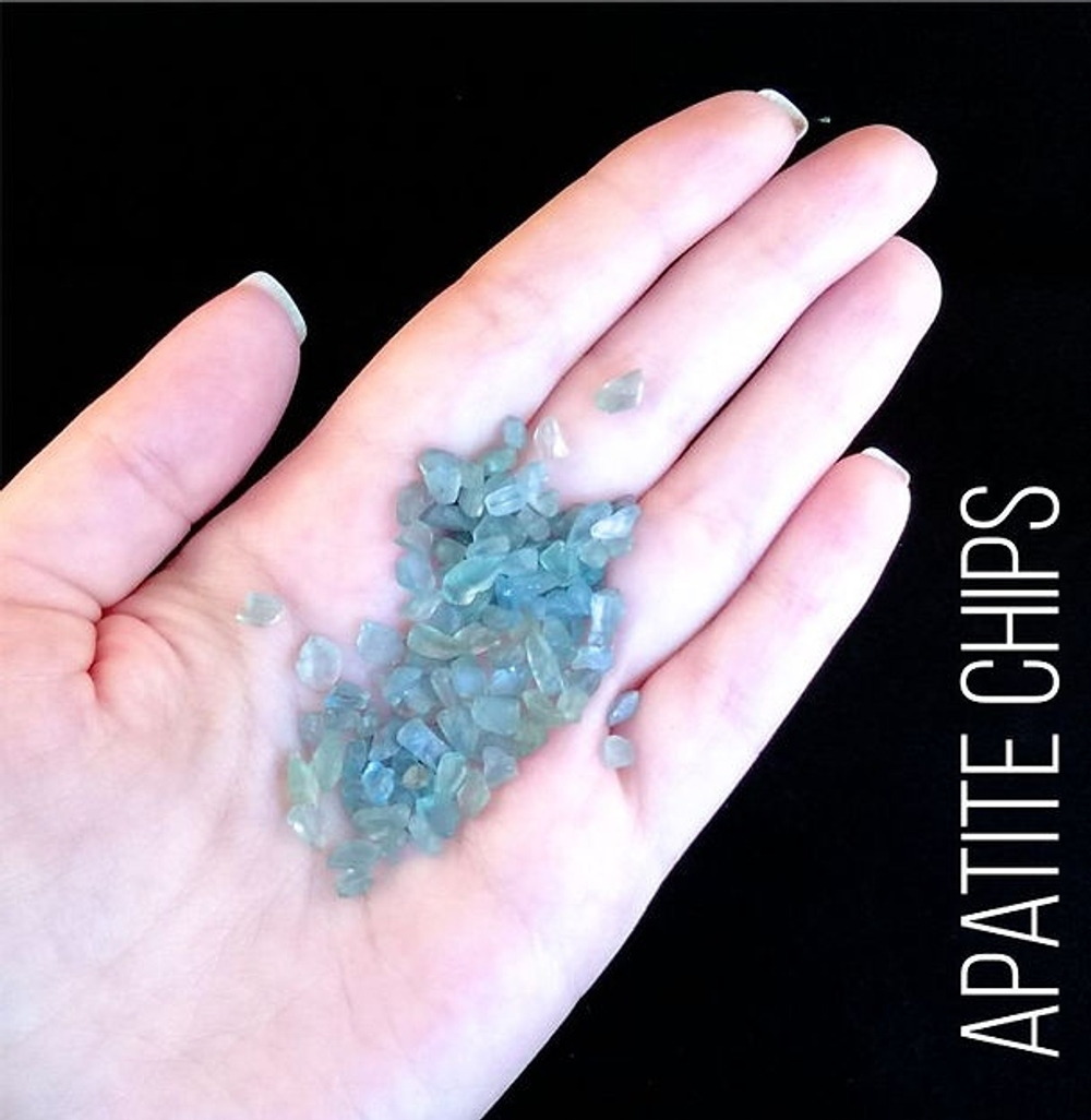 Натуральный апатит Apatite, 4-8 мм, 100гр