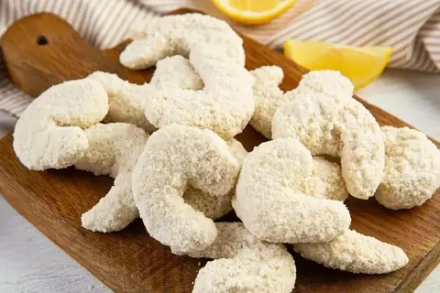 Креветки в панировке маринованные, очищенные, без головы, 1кг | Купить замороженные креветки в кляре