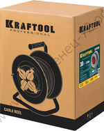 KRAFTOOL K-315, КГ 3х1.5 30м 3700Вт IP44, Силовой удлинитель на стальной катушке (55085-30)