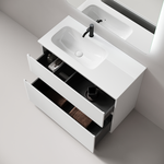 Тумба напольная Sancos Folk Floor левая 995х445х850, c двумя ящиками оснащенными доводчиками, Bianco, арт.FL100FLW