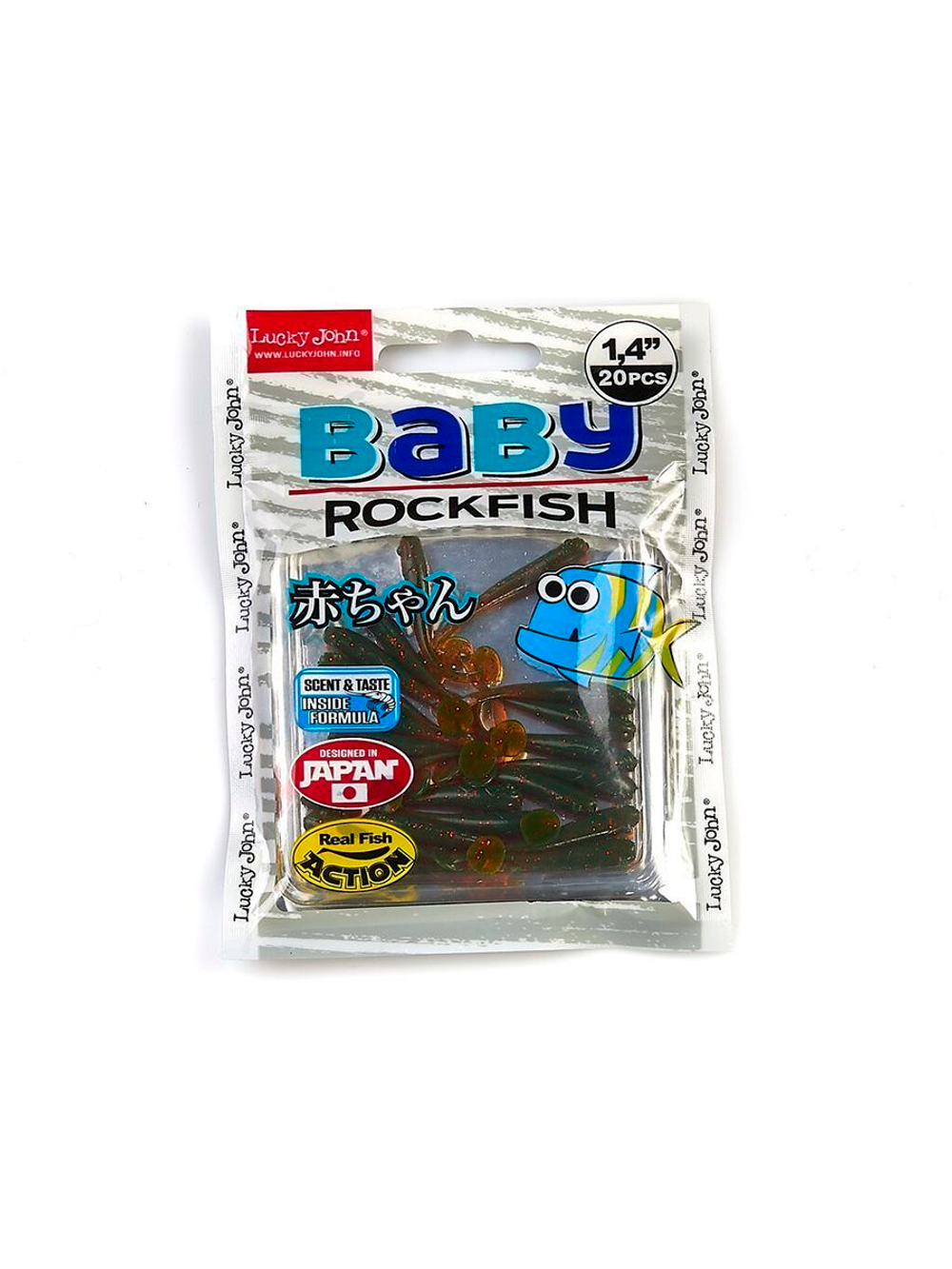 Виброхвосты съедобные LJ Pro Series BABY ROCKFISH 1.4in (03.50)/S26 20 шт. в упак.