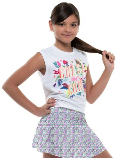 Футболка для девочки теннисная Lucky in Love Novelty Print Sun Chaser Tank Girls - multi