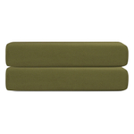 Простыня на резинке из сатина из коллекции meditation, olive, 160х200х30 см
