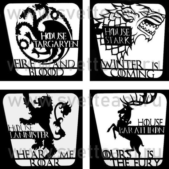 Светильник из дерева по мотивам Game of Thones