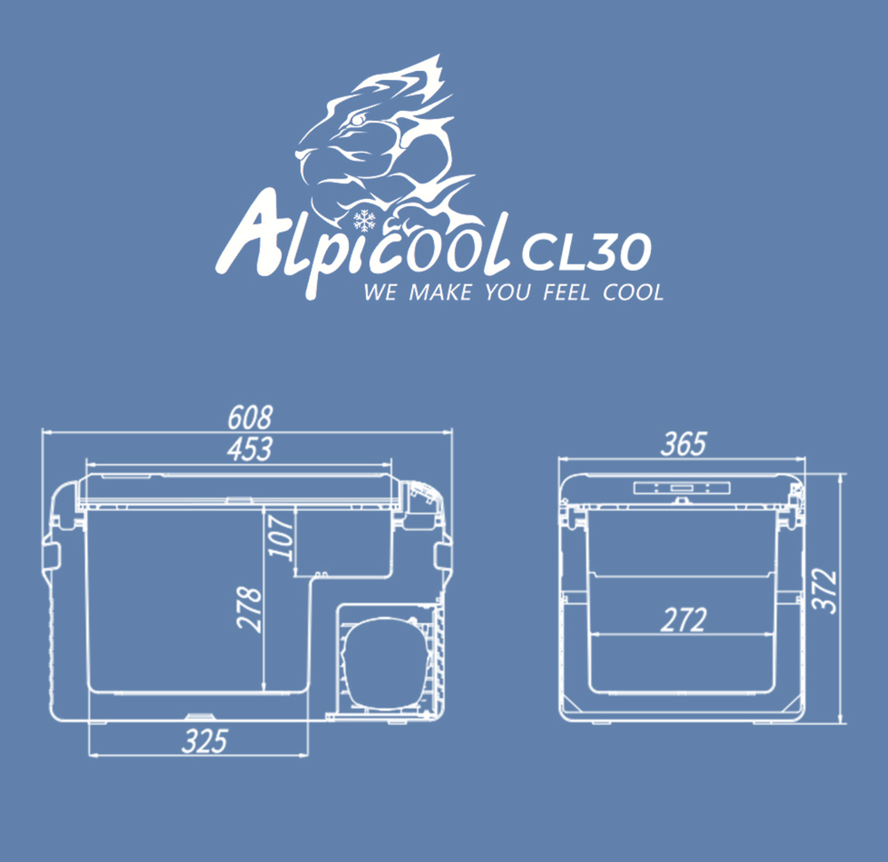 CL-30 / - Автохолодильник (30 л, с Bluetooth) компрессорный, Alpicool CL30 (30 литров) 12-24 с Bluetooth (Гарантия 14 дней)