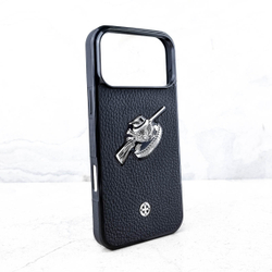 Дизайнерский чехол iPhone охота - Euphoria HM Premium - натуральная кожа, ювелирный сплав, купить