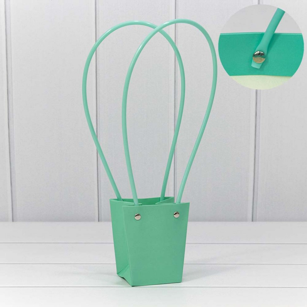 Пакет подарочный 10х9х6.5см Ваза для цветов (Тиффани)